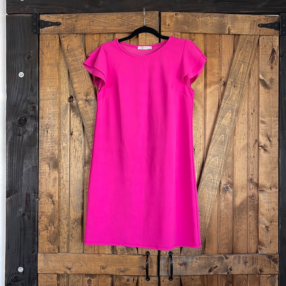 CES FEMME hot pink dress
